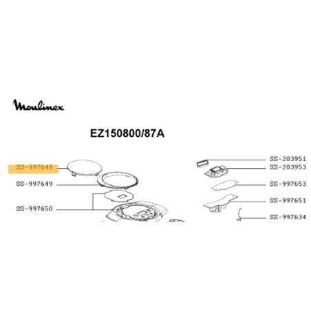 Enjoliveur pour multi cuiseur extra crisps Moulinex EZ150800, SS-997648