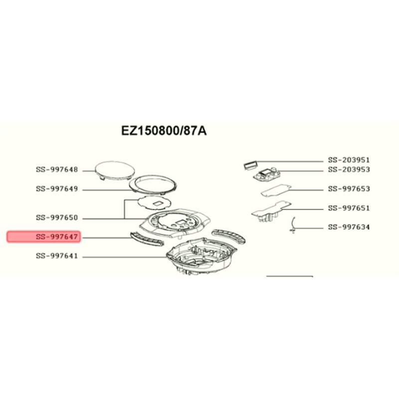 Poignée pour multi cuiseur extra crisps Moulinex EZ150800, SS-997647