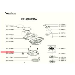 Déflecteur pour multi cuiseur extra crisps Moulinex EZ150800, SS-997632