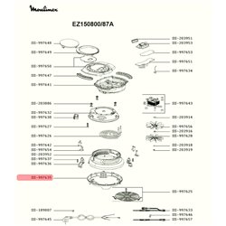 Socle + Pied pour multi cuiseur extra crisps Moulinex EZ150800, SS-997635