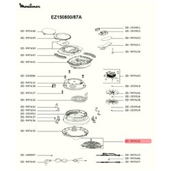 Réflecteur pour multi cuiseur extra crisps Moulinex EZ150800, SS-997625