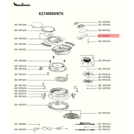 Carte de puissance pour multi cuiseur extra crisps Moulinex EZ150800, SS-997651