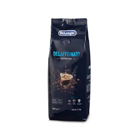 Café en grains décaféiné Delonghi, sachet de 500g, AS00000179