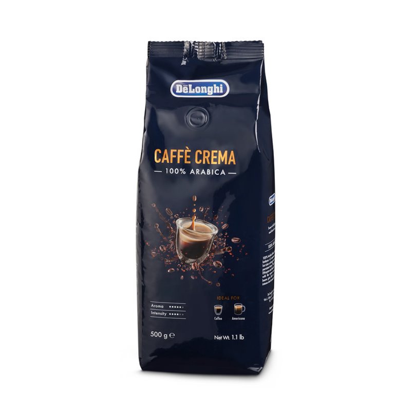 Café en grains Crema 100% arabica Delonghi, sachet de 500g, AS00000178