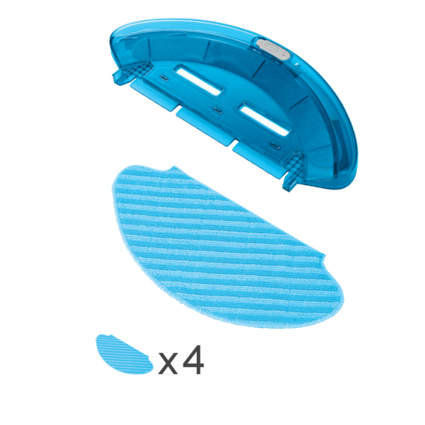 Rowenta Support Lingettes Microfibre + 4 Lingettes pour aspirateurs robots Smart Force et Essential ZR690002
