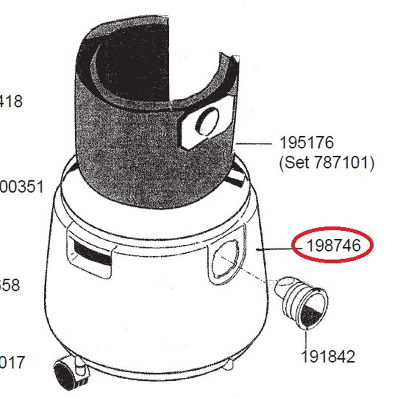 Cuve pour aspirateur laveur THOMAS 198746