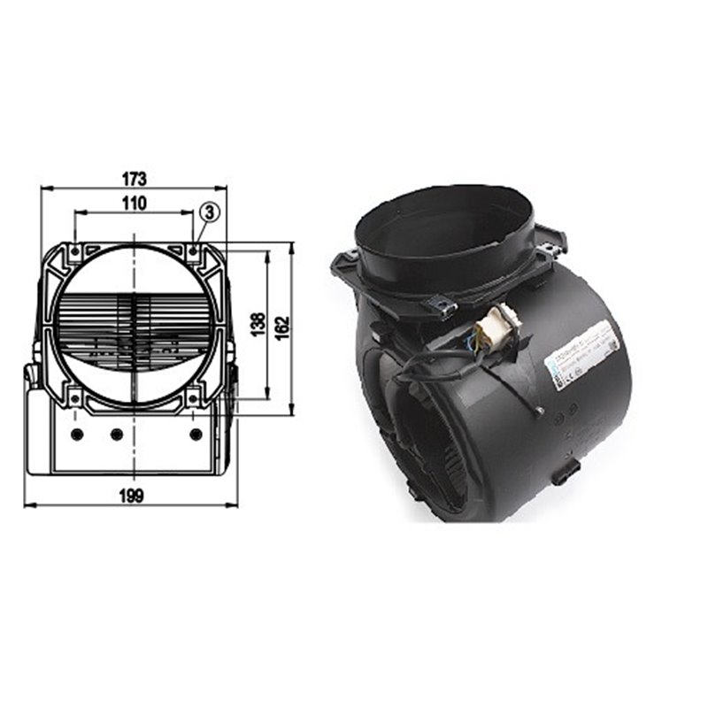 Moteur de hotte aspirante NOVY EBMPAPST D1G146-HS01-11