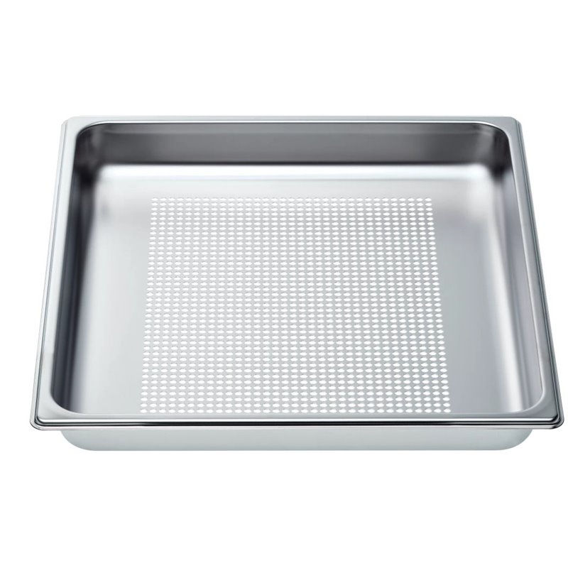 Plat inox GN 2/3 perforé pour four vapeur Bosch Plat inox GN 2/3 perforé pour four vapeur Bosch