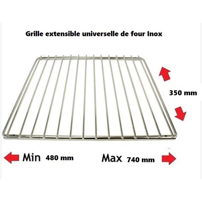 Grille universelle de four 35x48 maxi 35x74 inox