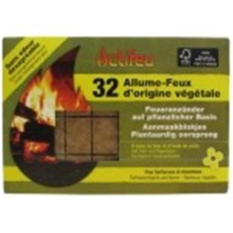 Allume-feu ACTIFEU en 32 cubes