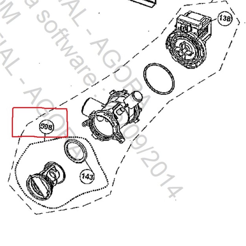 Bouchon de vidange pour machine a laver Saba