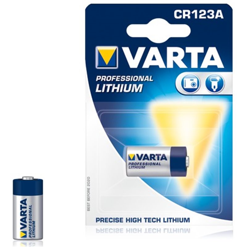 Pile Lithium Photo Varta 3V - 1480mAh - CR123A - Blister de 1 pile Pile Lithium Photo Varta 3V - 1480mAh - CR123A - Blister de 1 pile