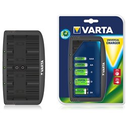 Chargeur Varta Ready to use sans Accus AA, AAA, C, D 9V