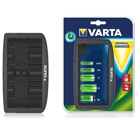 Chargeur Varta Ready to use sans Accus AA, AAA, C, D 9V