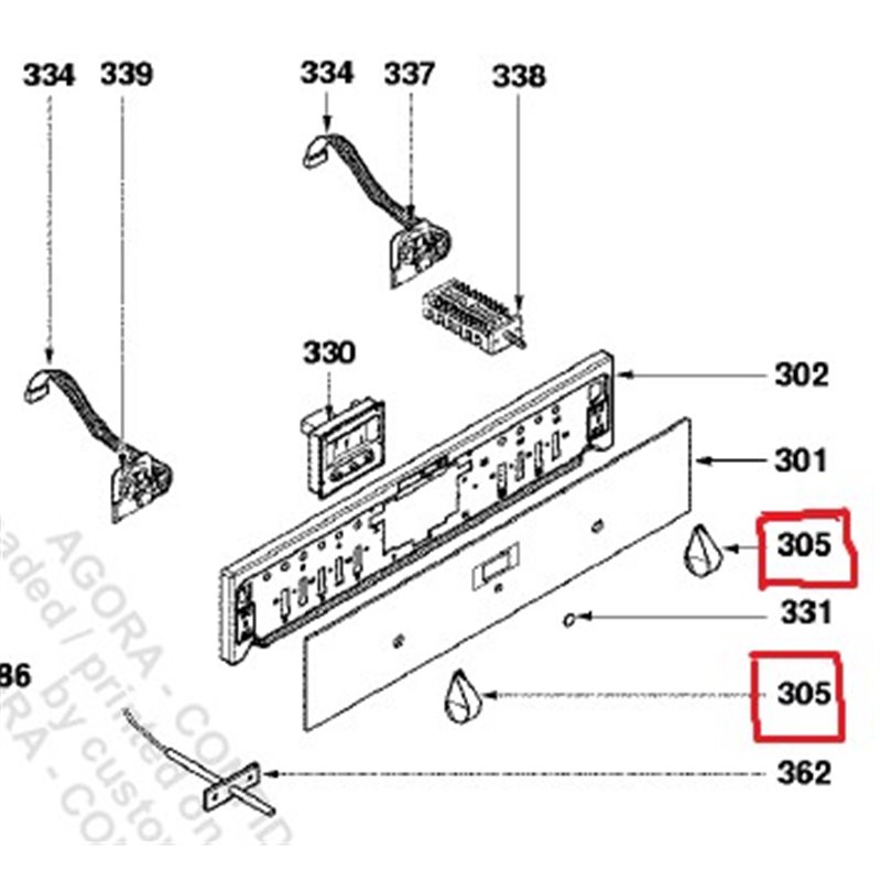 Manette de programmation pour four Sauter 74X7437