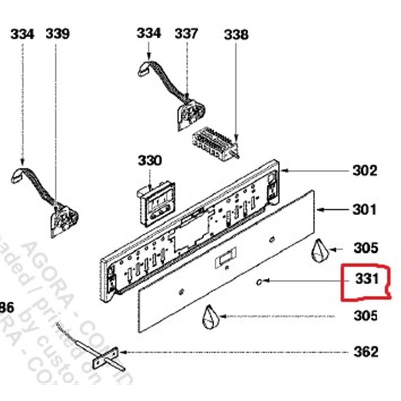 Manette de programmation pour four Sauter XZ2E00001