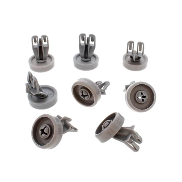 Lot de 8 roulettes de panier inférieur pour lave-vaisselle Whirlpool - 481252888112