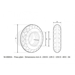 Pneu Plein - 10" *2.125 36mm - City pour trottinette électrique