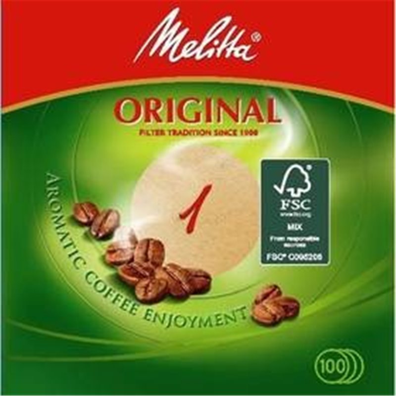 Filtres papier rond N°1 - Melitta - Par 100 filtres - 6629281