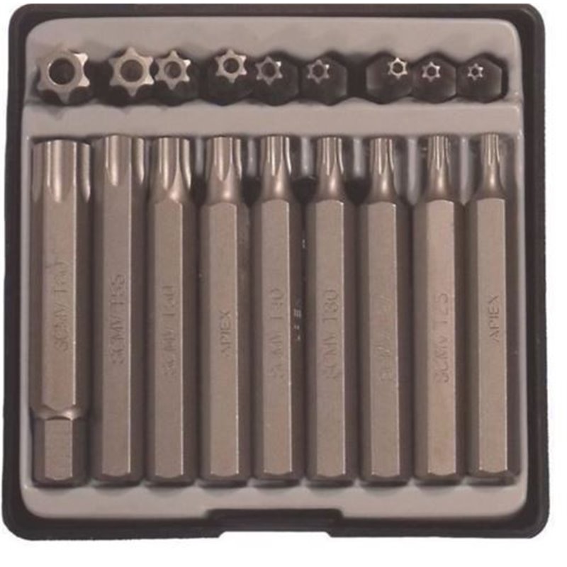 Lot de 11 embouts 25 mm - Torx Tamper h + - WIHA