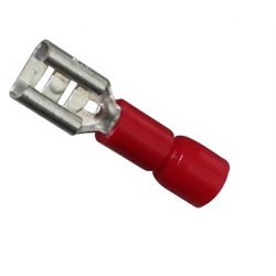 Cosses femelles isolées par 100- couleur rouge - 4.8 x 0.8 - 0.38 à 1.43 mm²