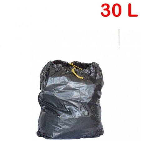 Sacs poubelle 30L noirs - carton de 500 unités