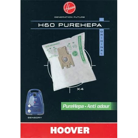 H60- hovver - Sac Aspirateur type Telios, Sensory, Arianne, Freemotion, Microfibre