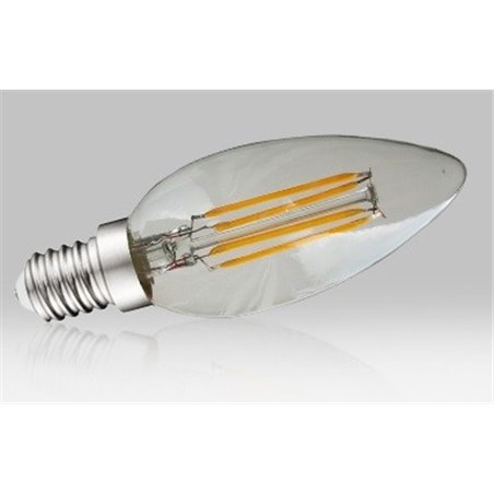 Ampoule flamme claire LED COB E14 4W 2700K