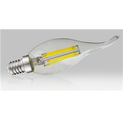 Ampoule coup de vent  claire LED COB E14 4W 4000K