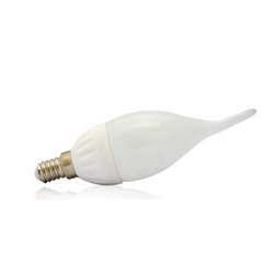 Ampoule coup de vent LED E14 4W 3000K céramic dépoli