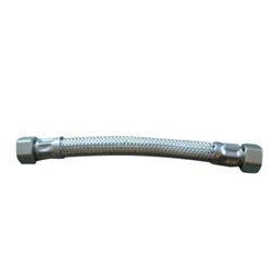 Flexible inox sanitaire FF1/2 DROIT DROIT 30 CM