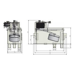 Détecteur de niveau double cuve à double micro pour machjine  à glaçon,s