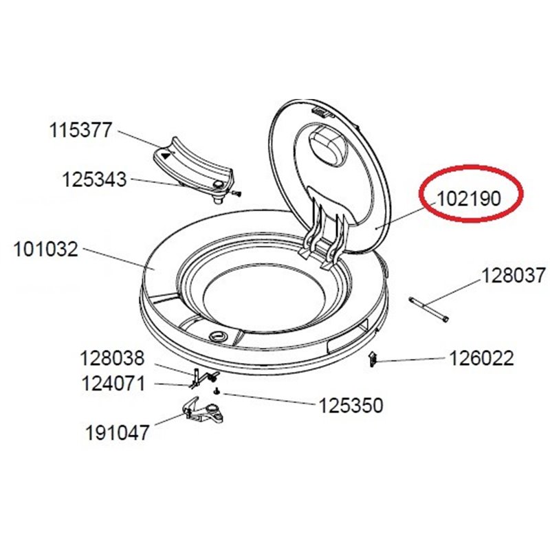 couvercle pour essoreuse Thomas 102190