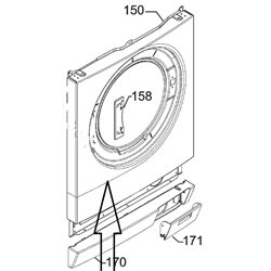 Façade avant de lave-linge – Electrolux 1327632616