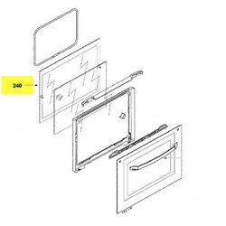 AS0005628 - Vitre interieur de four Fagor / Brandt