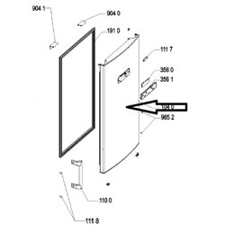 481010580890 Whirlpool Porte de réfrigérateur