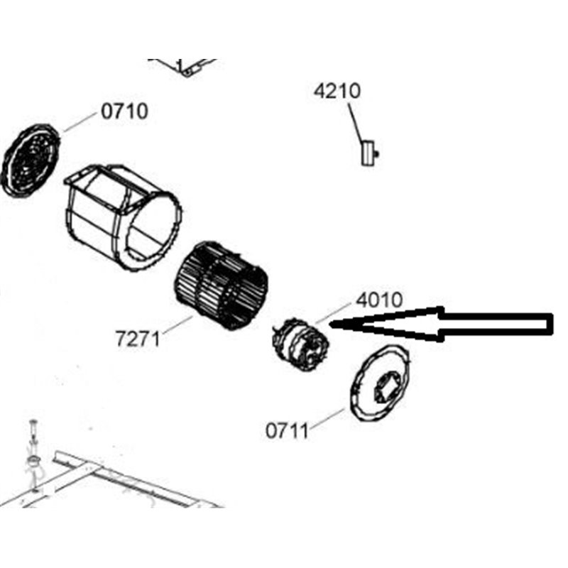 482000009798 Whirlpool Moteur de hotte