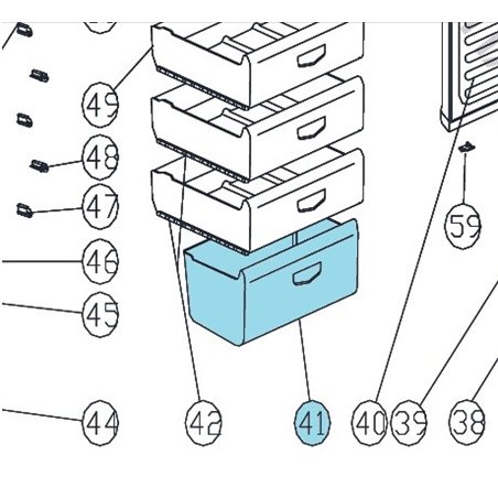 Panier inférieur pour combiné Brandt  AS0023544