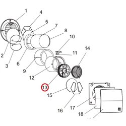 Motoventilateur pour extracteur double flux Vortice 1517000074