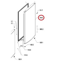 Porte partie frigo pour réfrigérateur Whirlpool 481010589944