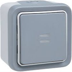 Va-et-vient témoin plexo complet saillie gris LEGRAND 069712