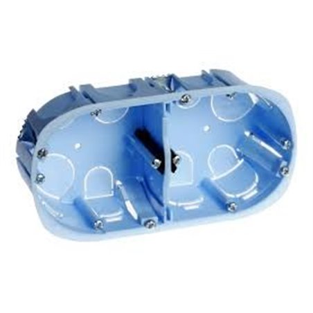 Boite d'encastrement - cloison sèche - vis - 2 postes - horizontal/vertical - prof. 40mm EUR'OHM 52044
