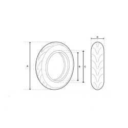 Pneu 8.5" (50/75-6.1) Tubeless pour trottinette électrique - 700202013