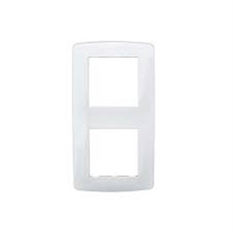 Plaque Esprit - 2 postes horizontaux ou verticaux - Blanc - EUR'OHM 61897