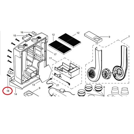 Vis longue pour appareil Vortice 5673132001