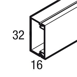 Moulure Axis mini 32X16 sans cloison (prix pour 2 mètres) REHAU 733862