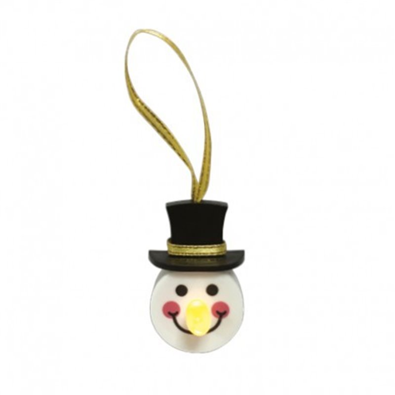 Décoration sapin LED bonhomme de neige X12 boîte 6567