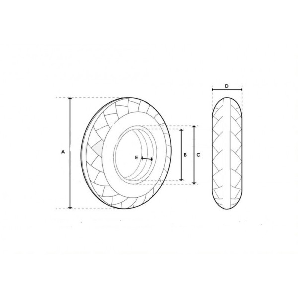 Pneu plein 8,5" pour trottinette électrique - 700203001