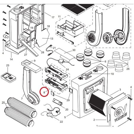 Module électronique pour vmc double flux  prometeo HR 400 Vortice 1067000196