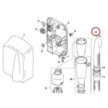 Manche pour sèche cheveux Soft Dry Vortice 1296001002